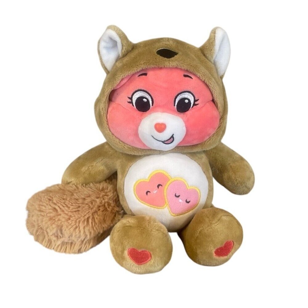 Care Bear Unlock The Magic Love a Lot Plush Removable Hood 12" Squirrel suit